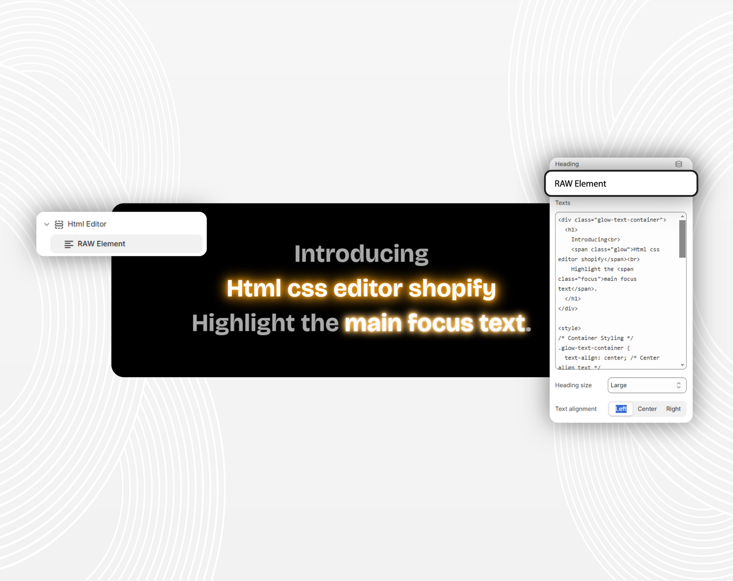 Html Editor On Shopify Custom Section