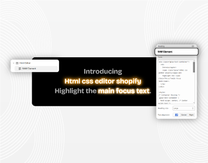 Html Editor On Shopify Custom Section